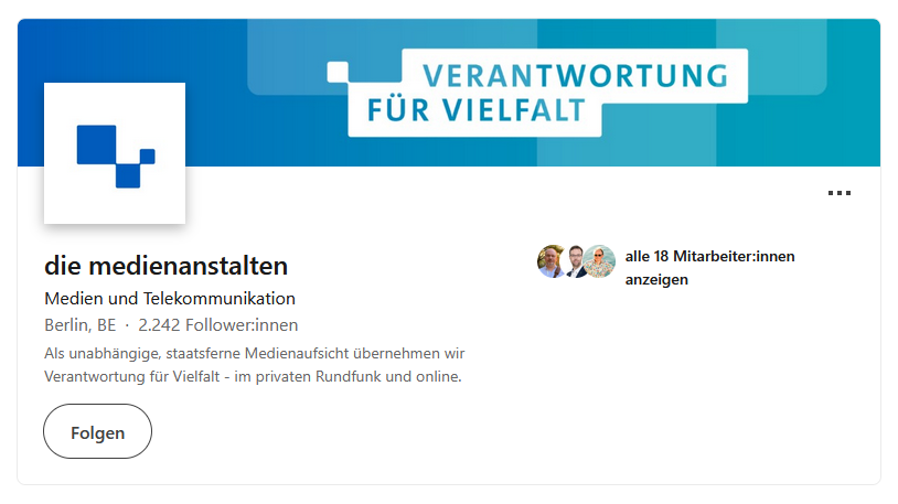 Momentaufnahme von der LinkedIn-Startseite